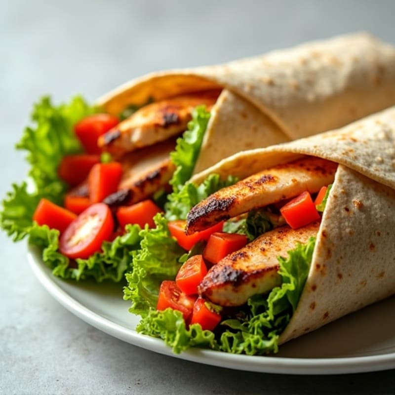 Fresh Grilled Chicken and Crisp Veggie Wrap