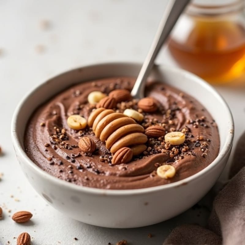 Silky Chocolate Protein Pudding with Chia Seeds