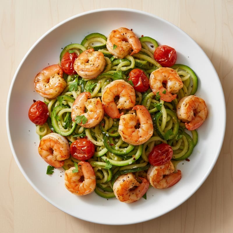 Garlic Shrimp with Zucchini Noodles