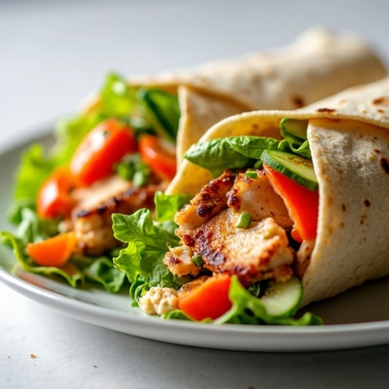 Grilled Chicken and Crisp Veggie Wrap