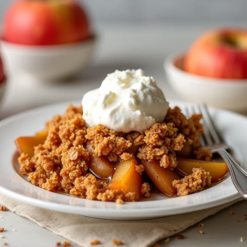 Warm Cinnamon-Spiced Baked Apple Crisp