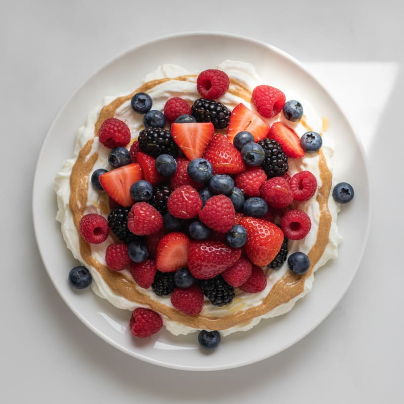 Silky Greek Yogurt Protein Mousse with Mixed Berries