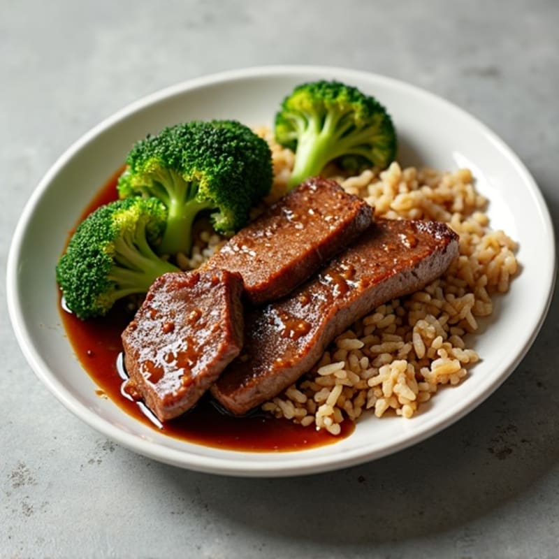 Savory Lean Beef and Crispy Broccoli Stir-Fry with Brown Rice