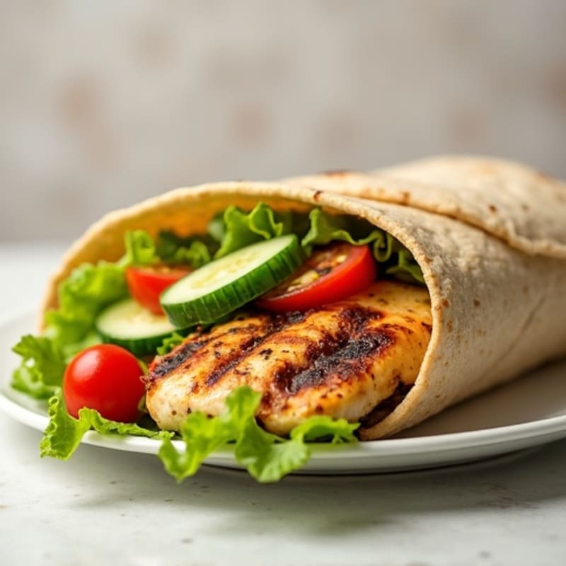 Fresh Grilled Chicken and Crisp Veggie Wrap