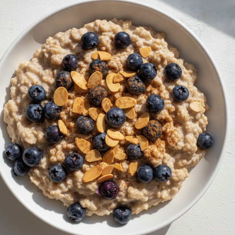 Blueberry Almond Protein Oatmeal