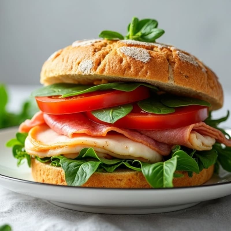 Lean Turkey-Prosciutto Stack with Fresh Herbs