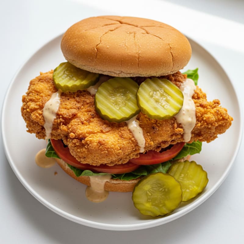 Buttermilk Fried Chicken Sandwich with Pickles