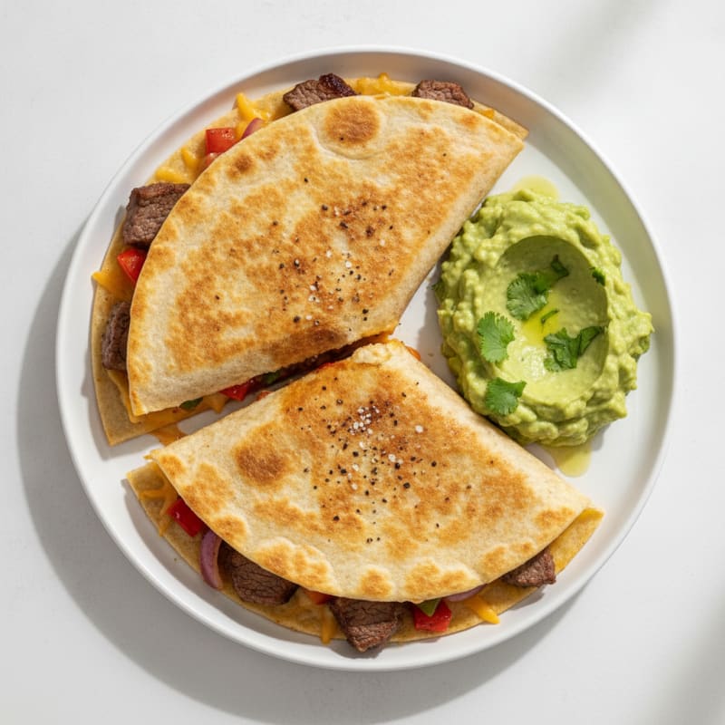 Carne Asada Quesadillas with Guacamole
