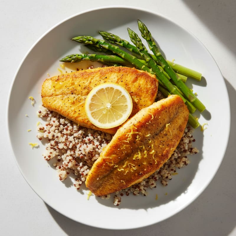 Golden Pan-Seared Tilapia with Zesty Lemon