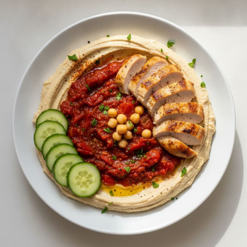Matbucha Hummus Dip Platter