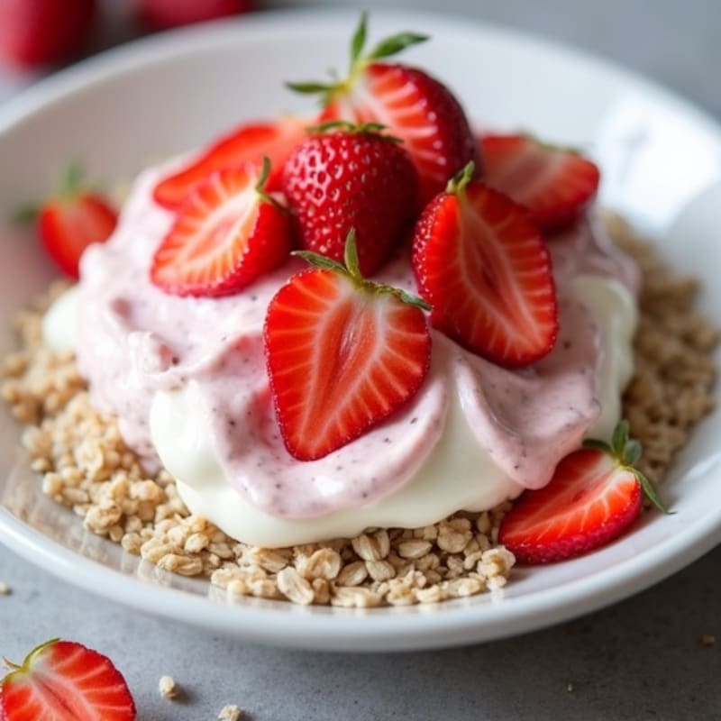 Creamy Strawberry Shortcake Overnight Oats