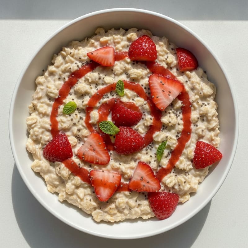 Strawberry Shortcake Overnight Oats