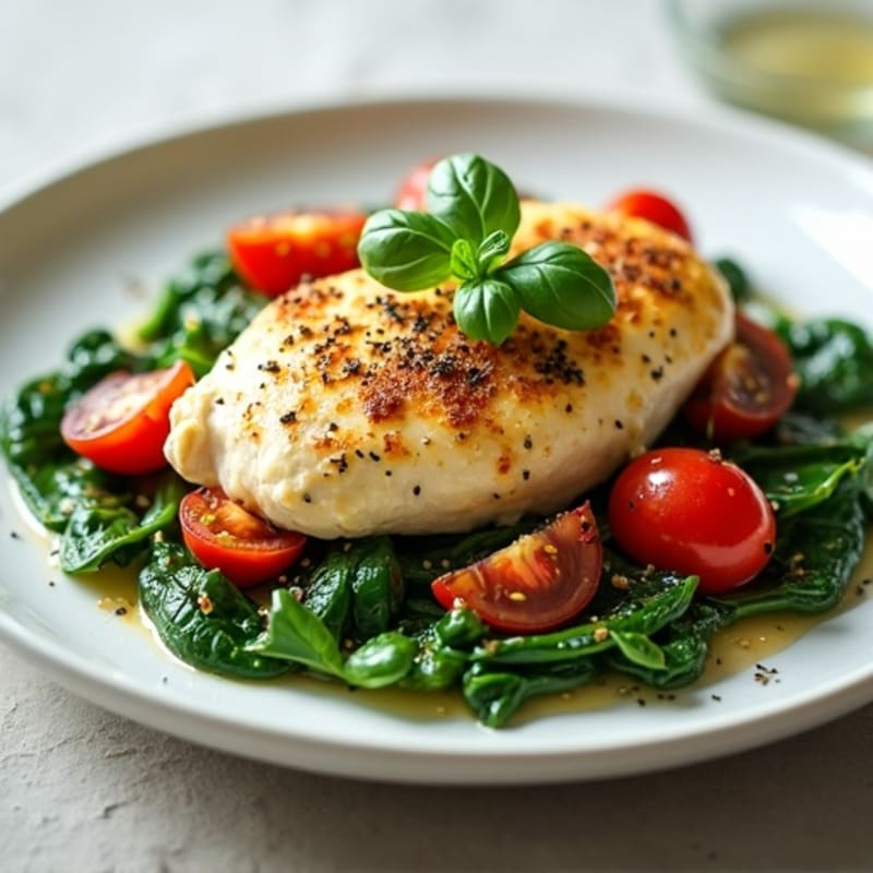 Creamy Ricotta Chicken with Spinach and Tomatoes