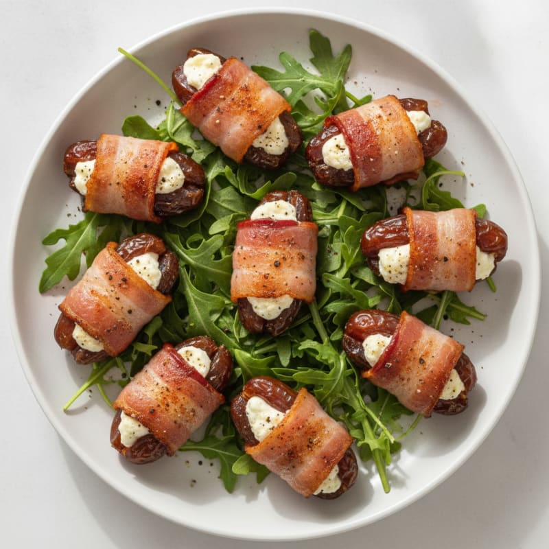 Bacon-Wrapped Dates with Goat Cheese