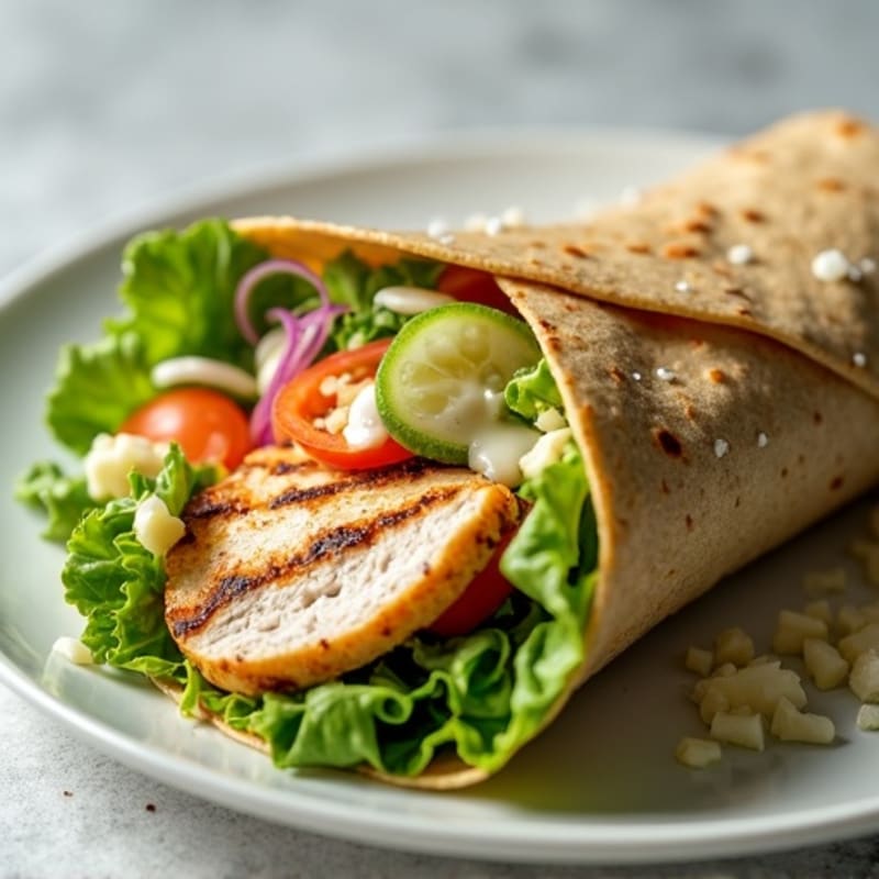 Healthy Chicken Caesar Wrap
