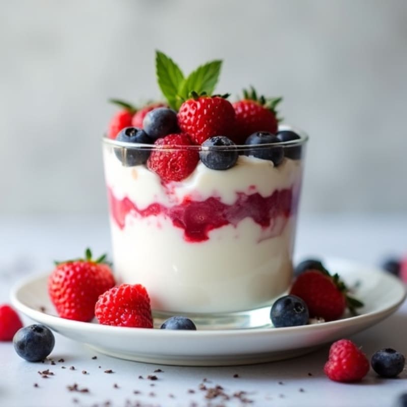 Creamy Greek Yogurt Protein Parfait with Berries