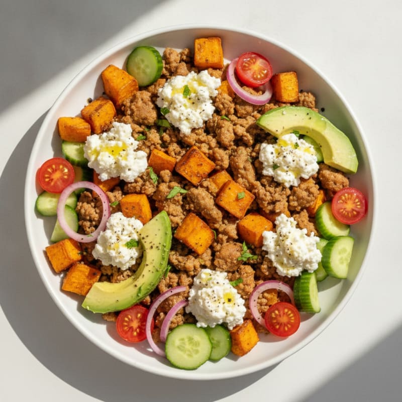 Ground Turkey Sweet Potato Power Bowl