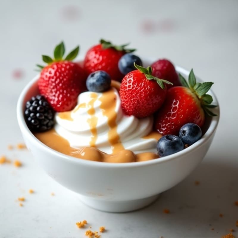Silky Greek Yogurt Protein Bowl with Mixed Berries and Almond Butter