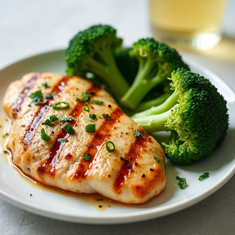 Grilled Chicken Breast with Steamed Broccoli
