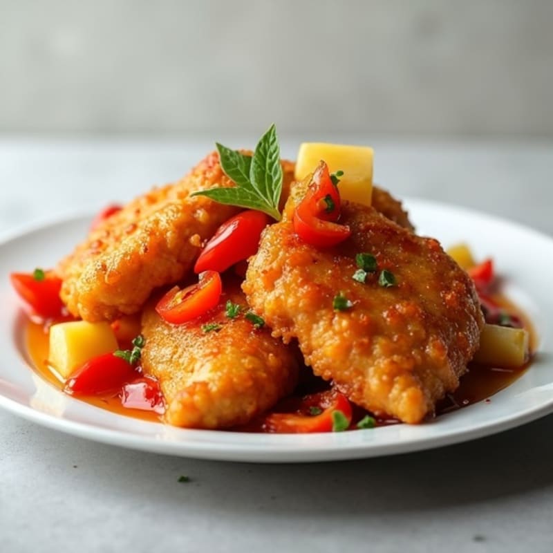 Crispy Baked Sweet and Sour Chicken