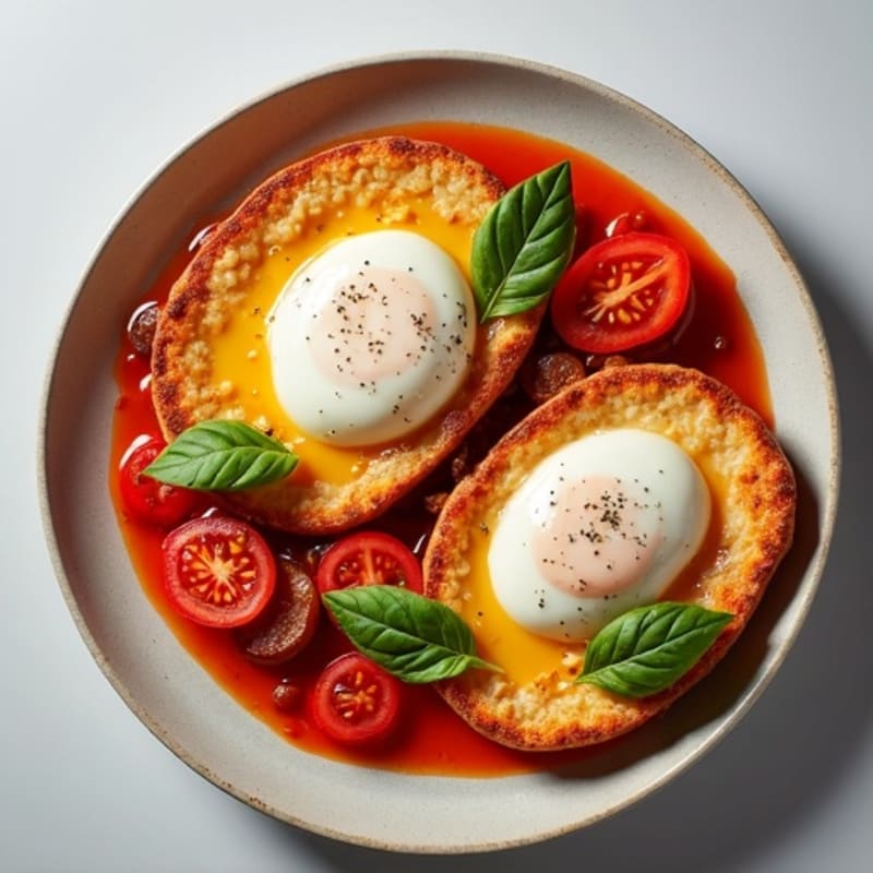 Savory Poached Eggs in Fresh Tomato Sauce