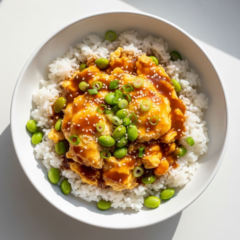 Soy-Glazed Egg and Rice Bowl