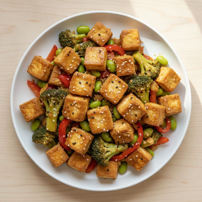 Sesame Tofu Stir-Fry