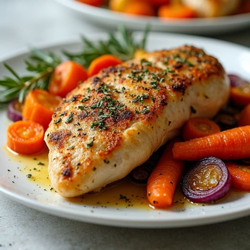 Herb-Crusted Sheet Pan Chicken with Roasted Root Vegetables