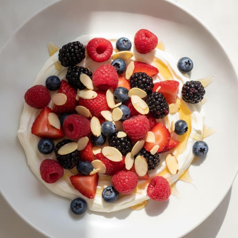 Creamy Greek Yogurt Protein Bowl with Mixed Berries