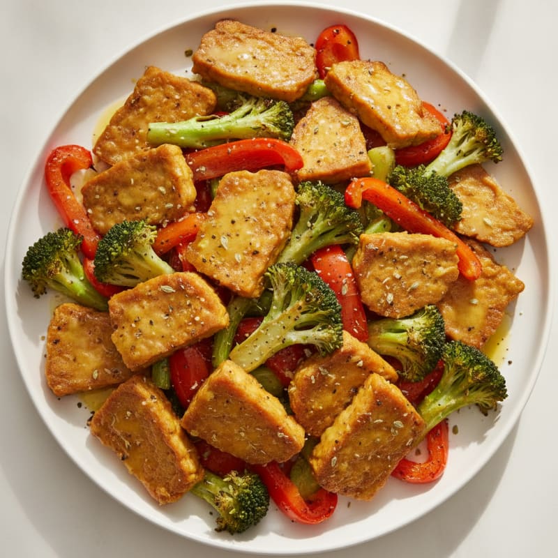 Lemon-Herb Tempeh & Roasted Vegetables