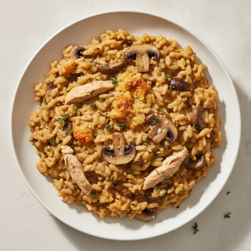 Baked Creamy Mushroom Risotto