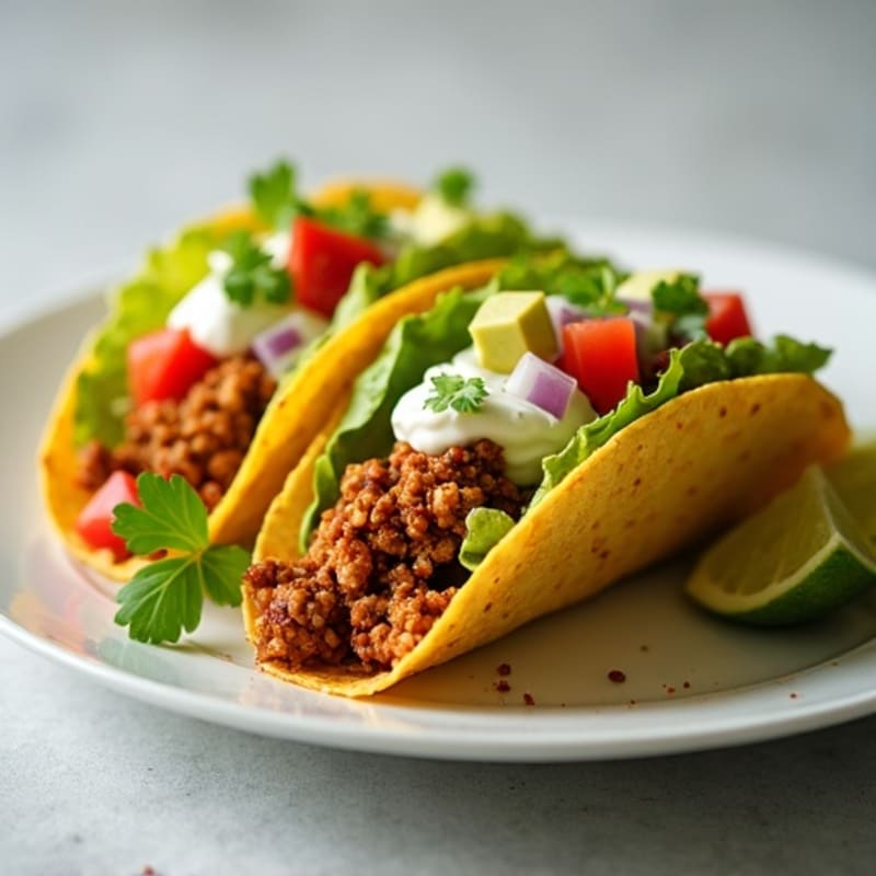 Spicy Ground Turkey Tacos with Fresh Avocado Crema
