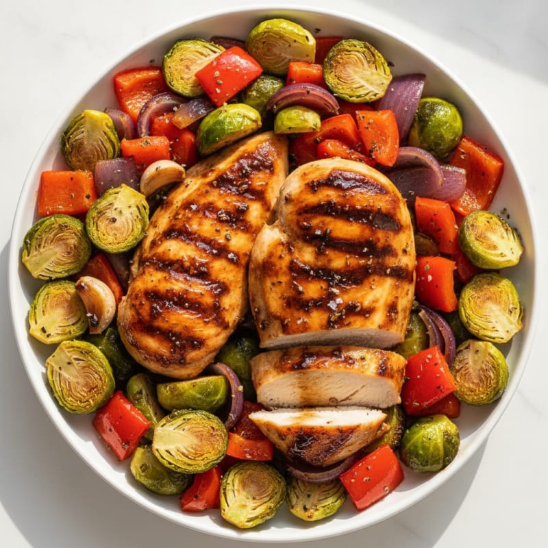Balsamic-Glazed Chicken with Roasted Vegetables