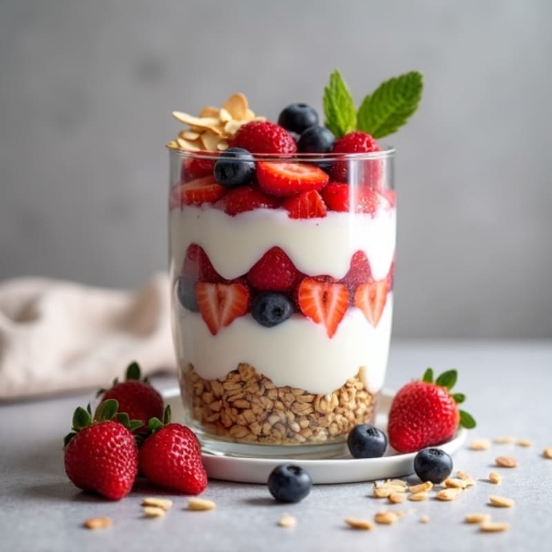 Greek Yogurt Protein Parfait with Fresh Berries
