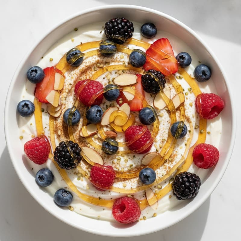Greek Yogurt with Honey and Berries