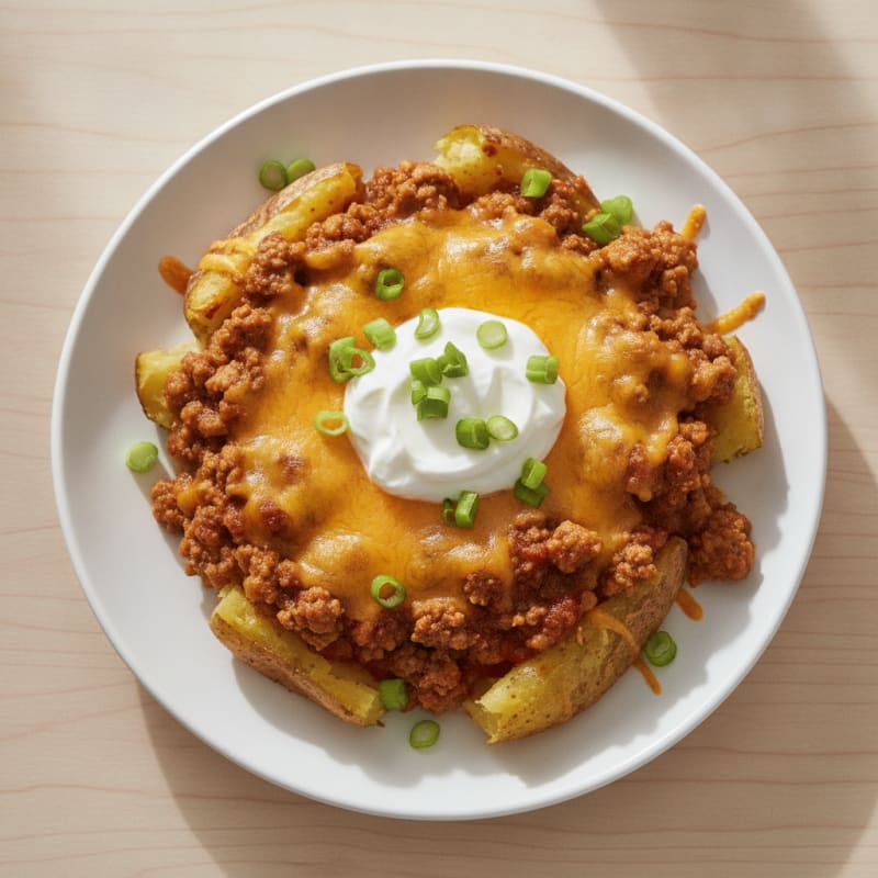 Chili Cheese Potato Skins