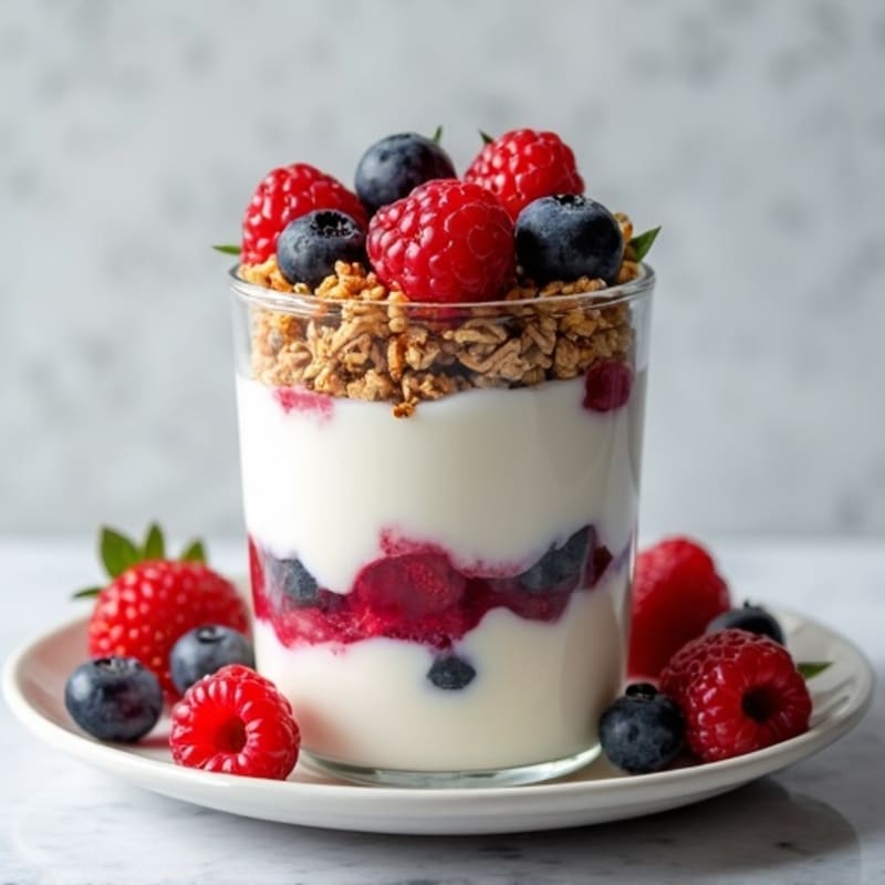 Creamy Greek Yogurt Protein Parfait with Mixed Berries