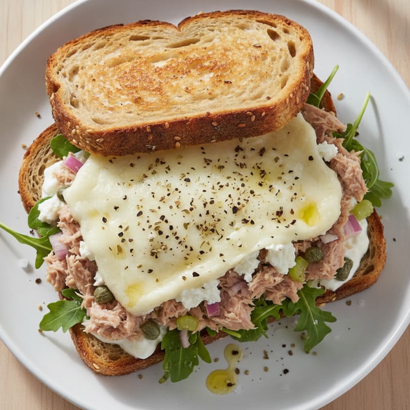Mediterranean Tuna Melt Sandwich