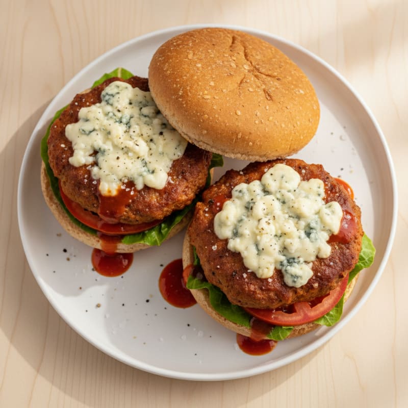 Buffalo Blue Cheese Burgers