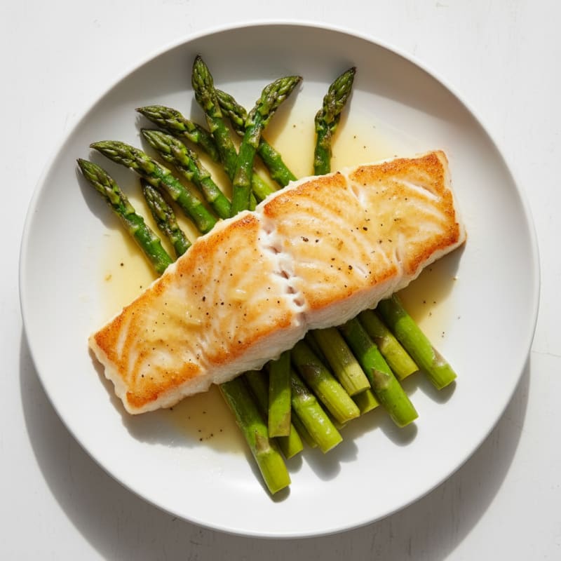 Seared Cod with Roasted Asparagus