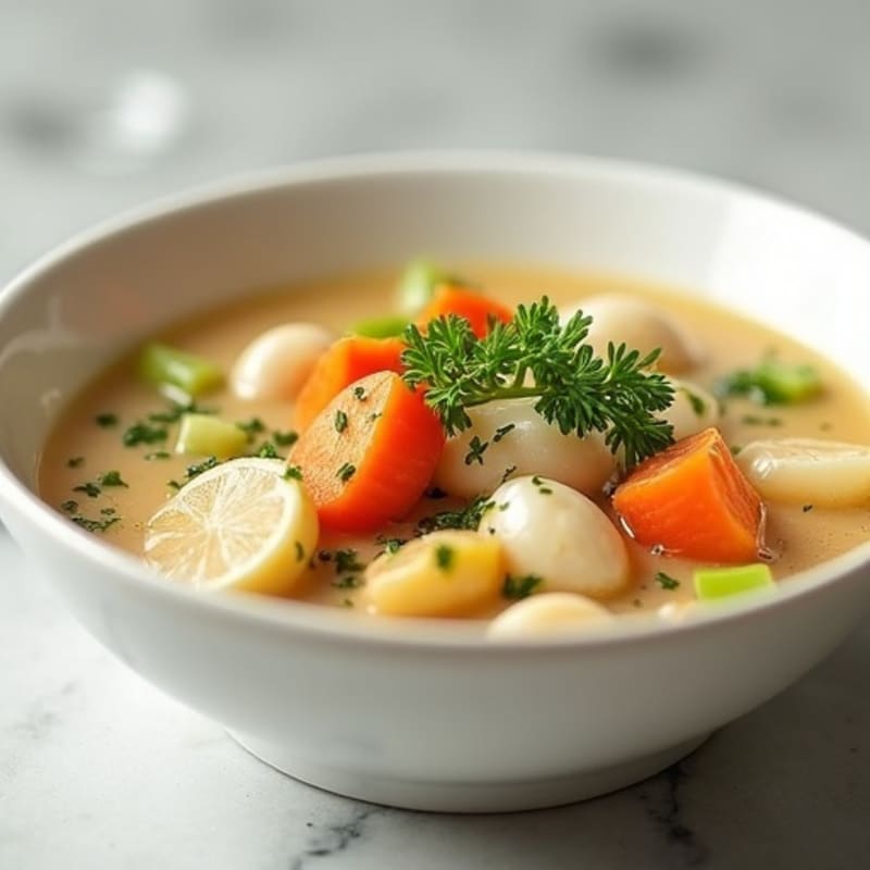 Healthy Creamy Clam and Vegetable Soup