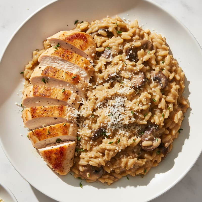 Creamy Mushroom Risotto with Parmesan