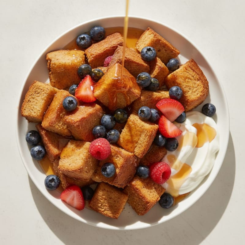Maple Berry Baked French Toast