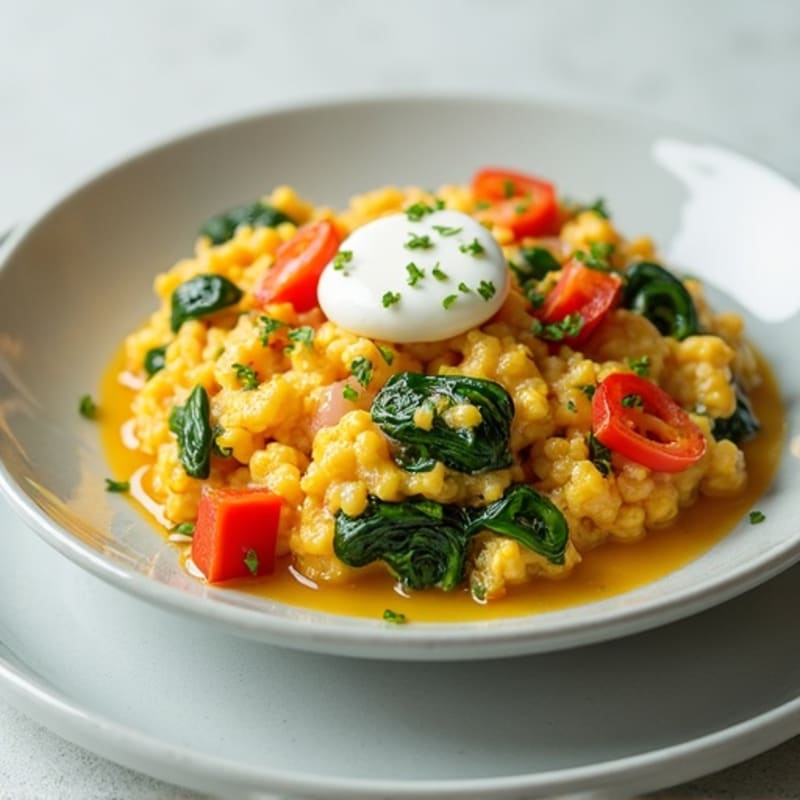 Fluffy Egg and Veggie Scramble