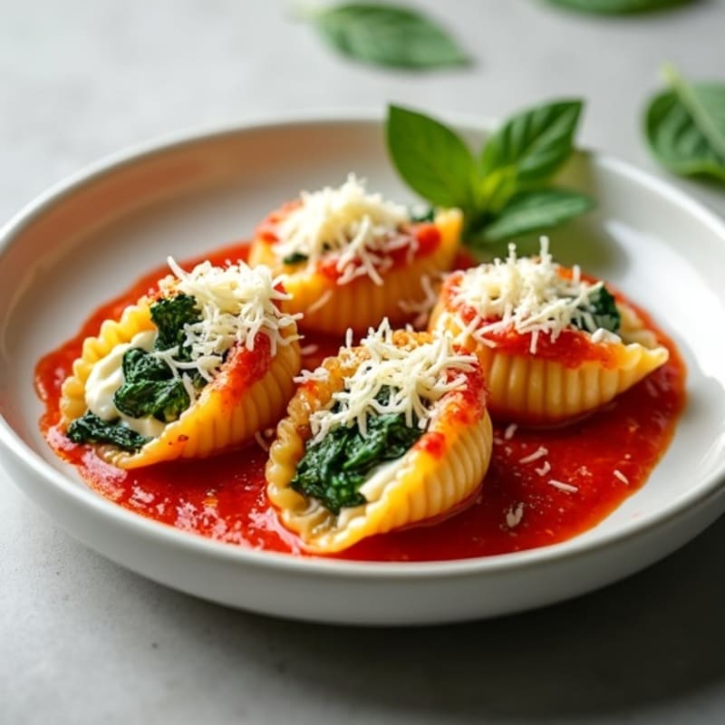 Healthy Spinach & Ricotta Stuffed Shells