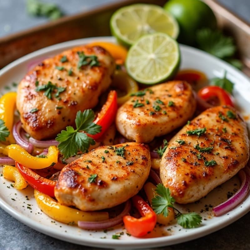 Sheet Pan Zesty Chicken and Bell Pepper Fajitas