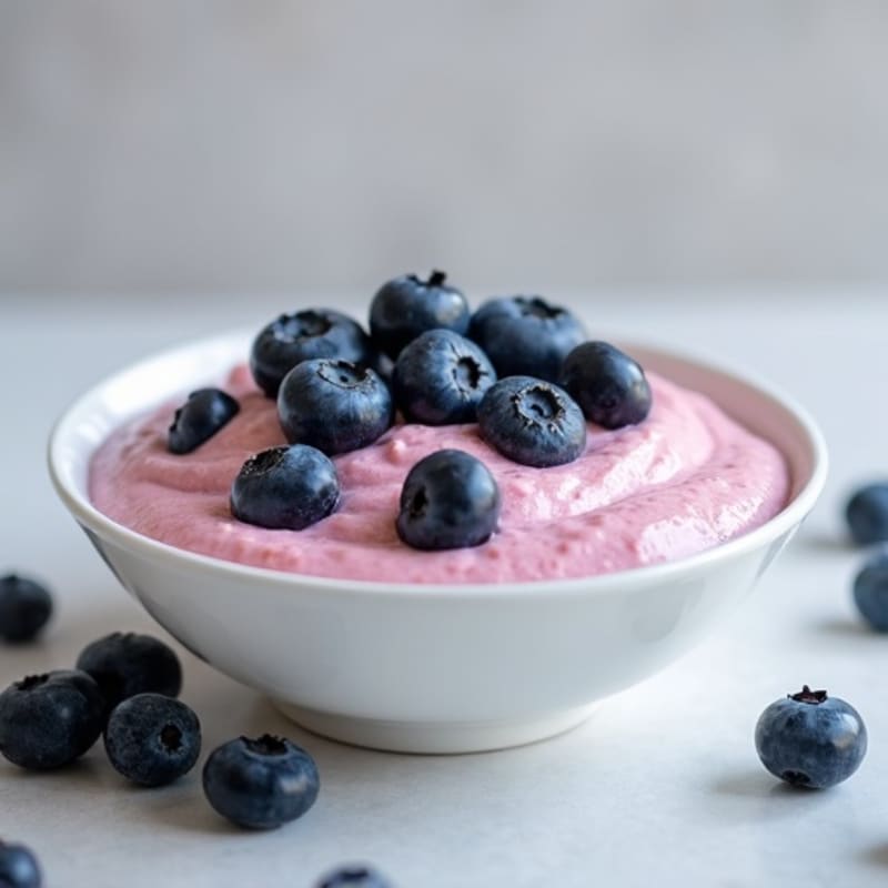 Creamy Frozen Blueberry Yogurt Bowl