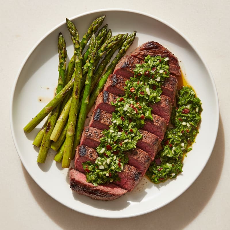 Smoky Grilled Steak with Zesty Chimichurri