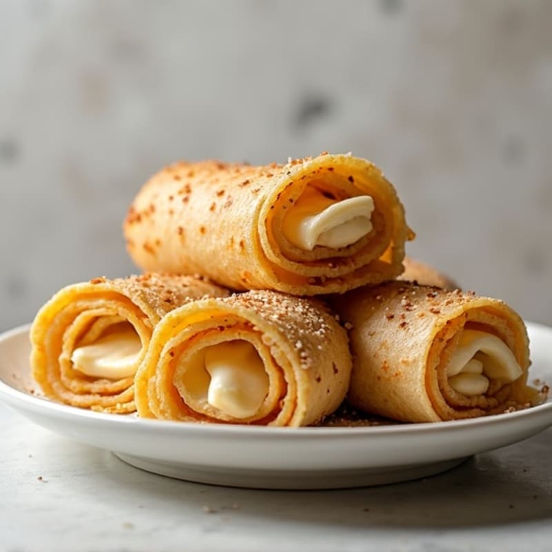 Baked Crispy Cheesecake Tortilla Rolls