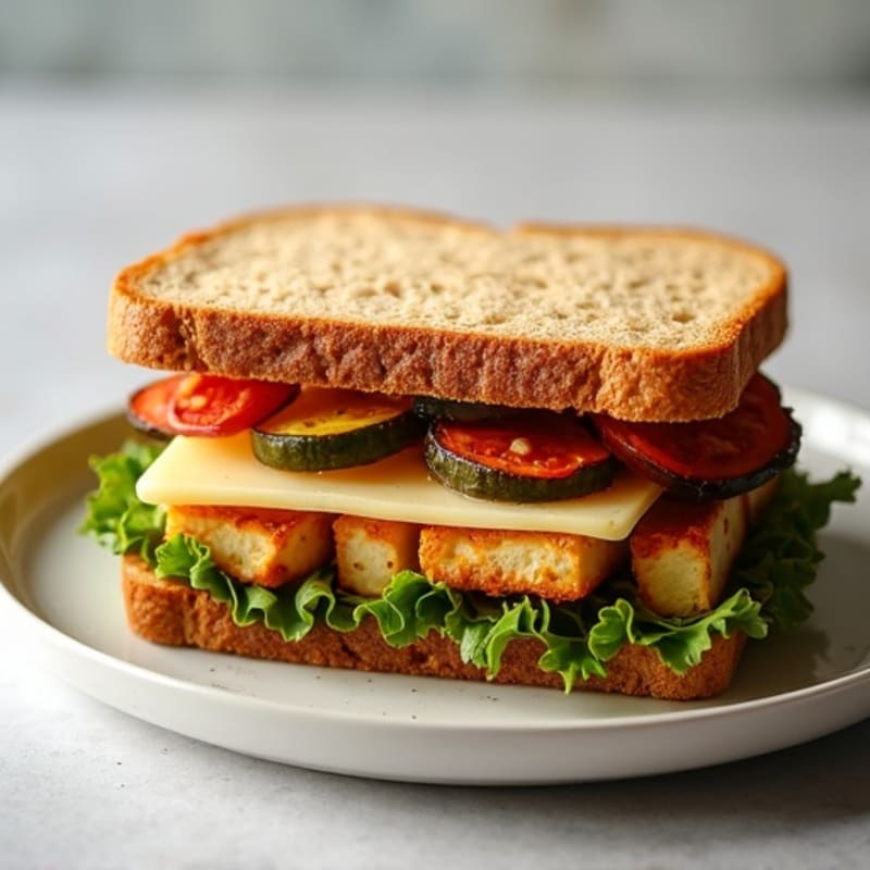 Crispy Roasted Vegetable Pressed Sandwich